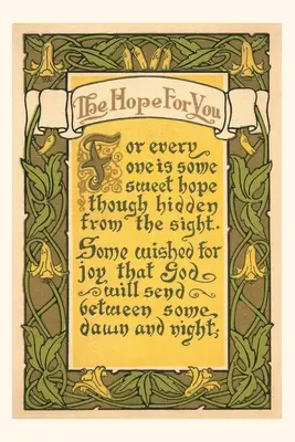 Journal d'époque Espoir pour vous, Rime inspirante - Vintage Journal Hope for You, Inspirational Rhyme