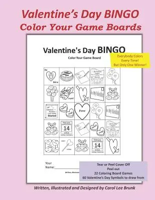 Bingo de la Saint-Valentin : Coloriez vos planches de jeu - Valentine's Day Bingo: Color Your Game Boards