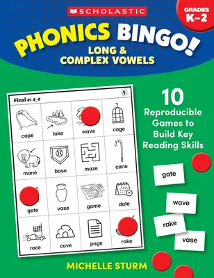 Bingo phonétique : Voyelles longues et complexes : 10 jeux reproductibles pour développer les compétences clés en lecture - Phonics Bingo: Long & Complex Vowels: 10 Reproducible Games to Build Key Reading Skills