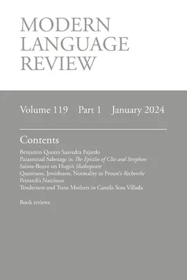 Revue des langues vivantes (119.1) Janvier 2024 - Modern Language Review (119.1) January 2024