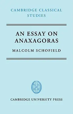 Essai sur Anaxagore - An Essay on Anaxagoras