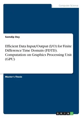 Entrée/sortie de données efficace pour le domaine temporel à différences finies (FDTD). Calcul sur unité de traitement graphique (GPU) - Efficient Data Input/Output (I/O) for Finite Difference Time Domain (FDTD). Computation on Graphics Processing Unit (GPU)