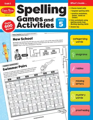 Jeux et activités d'orthographe, 5e année - Ressource pour les enseignants - Spelling Games and Activities, Grade 5 Teacher Resource