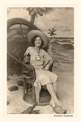 Journal d'époque Femme posant à Stuart, Floride - Vintage Journal Woman Posing in Stuart, Florida