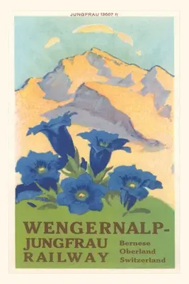 Journal d'époque Jungfrau, Alpes suisses - Vintage Journal Jungfrau, Swiss Alps