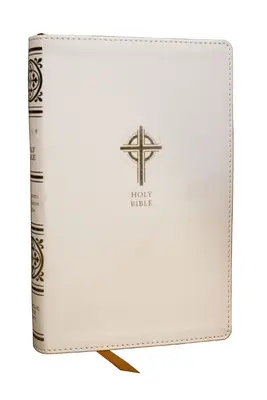 Bible catholique des Sacrements de l'Initiation, Leathersoft blanc, impression confortable - Nrsvce Sacraments of Initiation Catholic Bible, White Leathersoft, Comfort Print