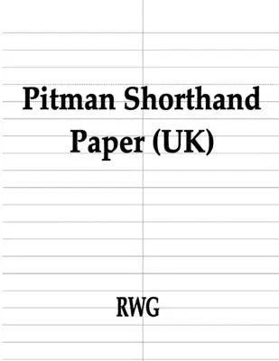 Papier sténographique Pitman (UK) : 50 pages 8.5 X 11 - Pitman Shorthand Paper (UK): 50 Pages 8.5 X 11