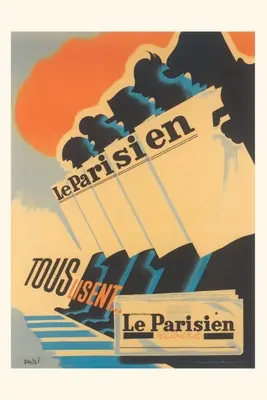 Journal d'époque Affiche pour Le Parisien - Vintage Journal Poster for Le Parisien