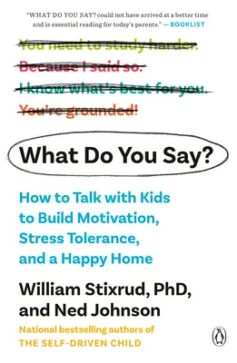 Qu'est-ce que tu dis ? Comment parler aux enfants pour les motiver, les rendre tolérants au stress et les rendre heureux à la maison - What Do You Say?: How to Talk with Kids to Build Motivation, Stress Tolerance, and a Happy Home