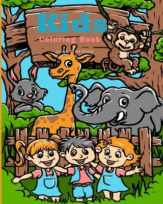 Livre de coloriage pour enfants en gros caractères : Animaux de la jungle et cadeau idéal pour les garçons et les filles, âgés de 4 à 8 ans. - Large Print Color Kids Coloring Book: Jungle Animals and Great Gift for Boys & Girls, Ages 4-8