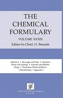 Le Formulaire Chimique Volume 33 - Chemical Formulary Volume 33