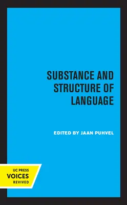Substance et structure du langage - Substance and Structure of Language