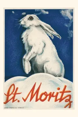 Journal d'époque Lapin dans la neige, St. Moritz - Vintage Journal Rabbit in Snow, St. Moritz