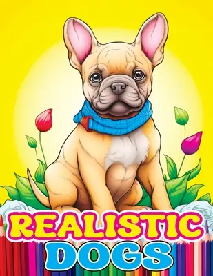 Chiens réalistes : livre de coloriage avec d'adorables races d'animaux Chihuahua, Bouledogue français, Teckel pour soulager le stress et se détendre. - Realistic Dogs: Coloring Book with Adorable and Lovable Breeds of Animals Chihuahua, French Bulldog, Dachshund for Stress Relief & Rel