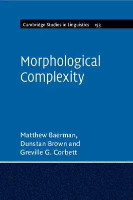 Complexité morphologique - Morphological Complexity