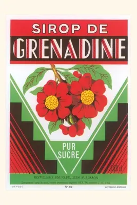Journal d'époque Sirop de grenadine - Vintage Journal Grenadine Syrup
