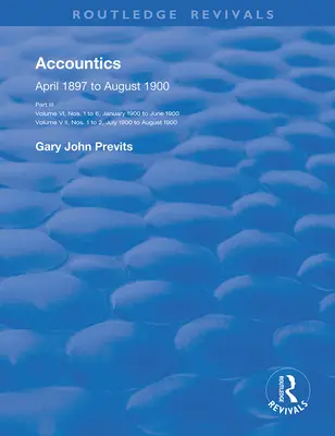 Accountics, partie III : janvier 1900 à août 1900 - Accountics, Part III: January 1900 to August 1900