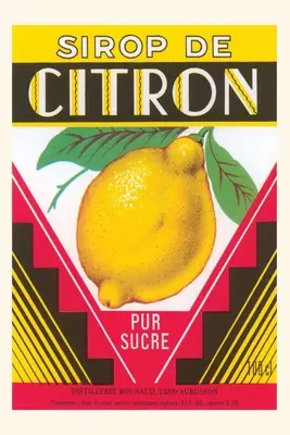Journal d'époque Étiquette de sirop de citron - Vintage Journal Lemon Syrup Label