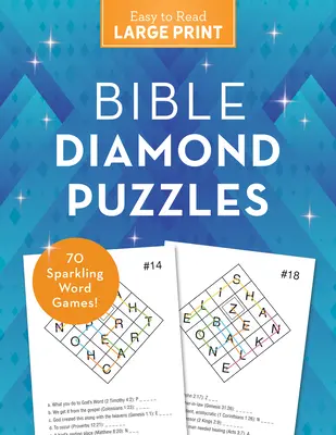 Bible Diamond Puzzles Large Print : 70 jeux de mots étincelants ! - Bible Diamond Puzzles Large Print: 70 Sparkling Word Games!