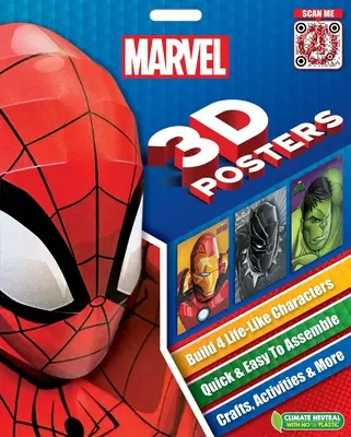 Marvel 3D Posters : Des personnages plus vrais que nature à assembler rapidement et facilement, ainsi que des travaux manuels, des activités et bien d'autres choses encore. - Marvel 3D Posters: Quick & Easy to Assemble Life-Like Characters, Plus Crafts, Activities, and More