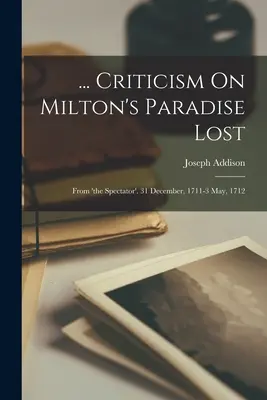 ... Critique du Paradis perdu de Milton : Du 