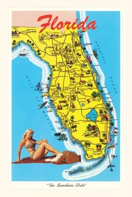 Journal d'époque Carte touristique de Floride - Vintage Journal Florida Tourist Map