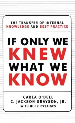 Si seulement nous savions ce que nous savons : Le transfert des connaissances internes et des meilleures pratiques - If Only We Knew What We Know: The Transfer of Internal Knowledge and Best Practice