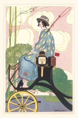 Journal d'époque Femme délaissée conduisant un taxi Hansom - Vintage Journal Forlorn Woman Driving Hansom Cab