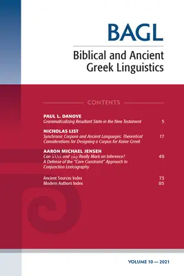 Linguistique biblique et grecque ancienne, Volume 10 - Biblical and Ancient Greek Linguistics, Volume 10