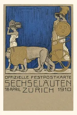Journal d'époque Commémoration de Zurich, Lions et Chariot, Suisse - Vintage Journal Zurich Commemoration, Lions and Chariot, Switzerland