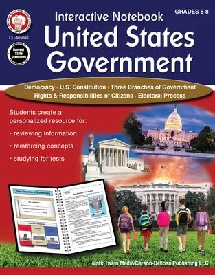 Interactive Notebook : Livre de ressources sur le gouvernement des États-Unis, 5e - 8e année - Interactive Notebook: United States Government Resource Book, Grades 5 - 8