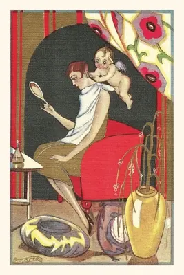 Journal d'époque Cupidon coupant les cheveux d'une flapper - Vintage Journal Cupid Cutting Flapper's Hair