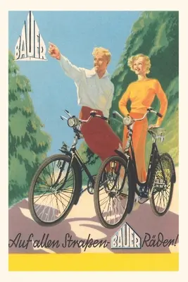 Journal d'époque Couple allemand à vélo - Vintage Journal Bicycling German Couple