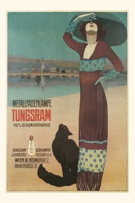 Journal d'époque Femme à la mode avec chat sur la plage - Vintage Journal Fashionable Woman with Cat on Beach