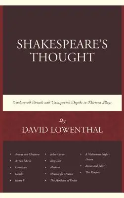La pensée de Shakespeare : Détails inaperçus et profondeurs insoupçonnées dans onze pièces de théâtre - Shakespeare's Thought: Unobserved Details and Unsuspected Depths in Eleven Plays