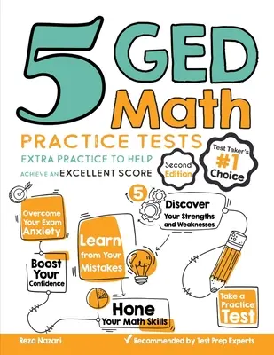 5 GED Math Practice Tests : Entraînement supplémentaire pour vous aider à obtenir un excellent score - 5 GED Math Practice Tests: Extra Practice to Help Achieve an Excellent Score