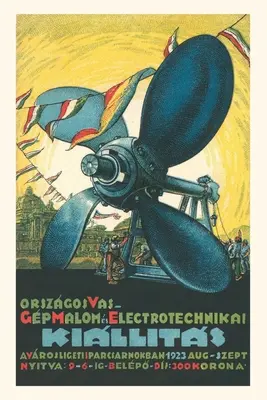 Journal d'époque Affiche de la foire aux machines hongroise - Vintage Journal Hungarian Machinery Fair Poster