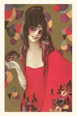 Journal d'époque Femme espagnole avec mantille - Vintage Journal Spanish Lady with Mantilla