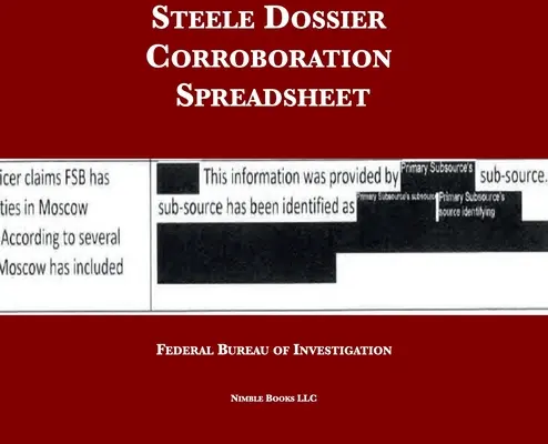 Feuille de calcul pour la corroboration du dossier Steele - Steele Dossier Corroboration Spreadsheet