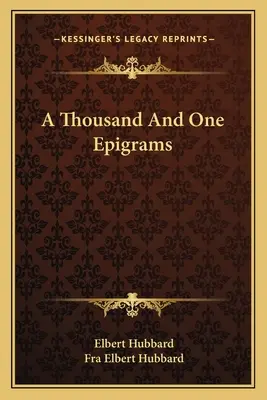 Mille et une épigrammes - A Thousand And One Epigrams