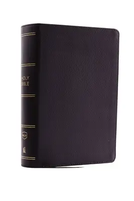 NKJV, Bible de référence compacte à une colonne, cuir véritable, noir, édition en lettres rouges, impression confortable - NKJV, Compact Single-Column Reference Bible, Genuine Leather, Black, Red Letter Edition, Comfort Print