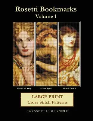 Rosetti Bookmarks Volume 1 : motifs de point de croix en gros caractères - Rosetti Bookmarks Volume 1: Large Print Cross Stitch Patterns
