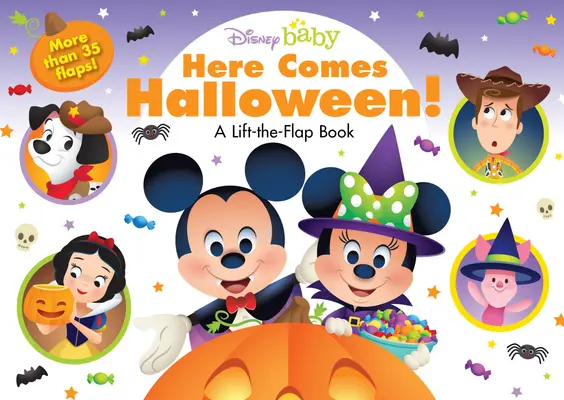Disney Baby Here Comes Halloween ! Un livre à découper - Disney Baby Here Comes Halloween!: A Lift-The-Flap Book
