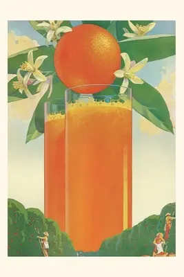 Journal d'époque Jus d'orange géant, Verger - Vintage Journal Giant Orange Juice, Orchard