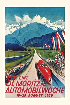 Journal d'époque Affiche pour la course automobile suisse - Vintage Journal Poster for Swiss Auto Race