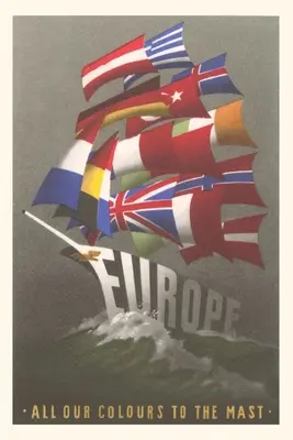 Journal d'époque Affiche de l'Union européenne - Vintage Journal European Union Poster