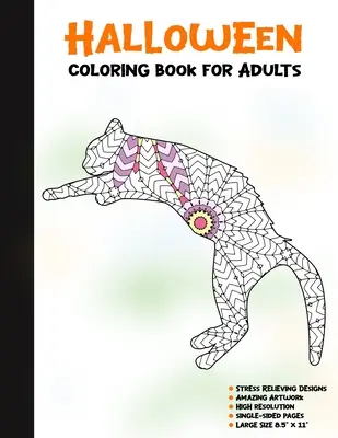Livre de coloriage d'Halloween pour adultes : 50 illustrations d'Halloween imprimées d'un seul côté, sans danger pour les marqueurs - Cadeau d'activité artisanale amusante - Désir anti-stress - Halloween Coloring Book for Adults: 50 Halloween Illustrations Printed On One Side, Safe For Markers - Fun Craft Activity Gift - Stress Relieving Desi