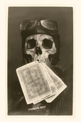 Journal d'époque Crâne avec casquette et lunettes de pilote - Vintage Journal Skull with Pilot's Cap and Goggles