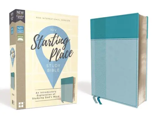 Niv, Starting Place Study Bible, Leathersoft, Blue, Comfort Print : Une introduction à l'étude de la Parole de Dieu - Niv, Starting Place Study Bible, Leathersoft, Blue, Comfort Print: An Introductory Exploration of Studying God's Word