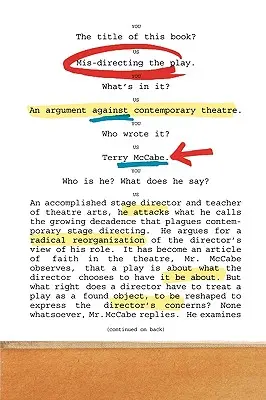 Mauvaise mise en scène : Un argument contre le théâtre contemporain - Mis-directing the Play: An Argument Against Contemporary Theatre
